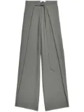 AMI Paris layered wide-leg trousers - Grey