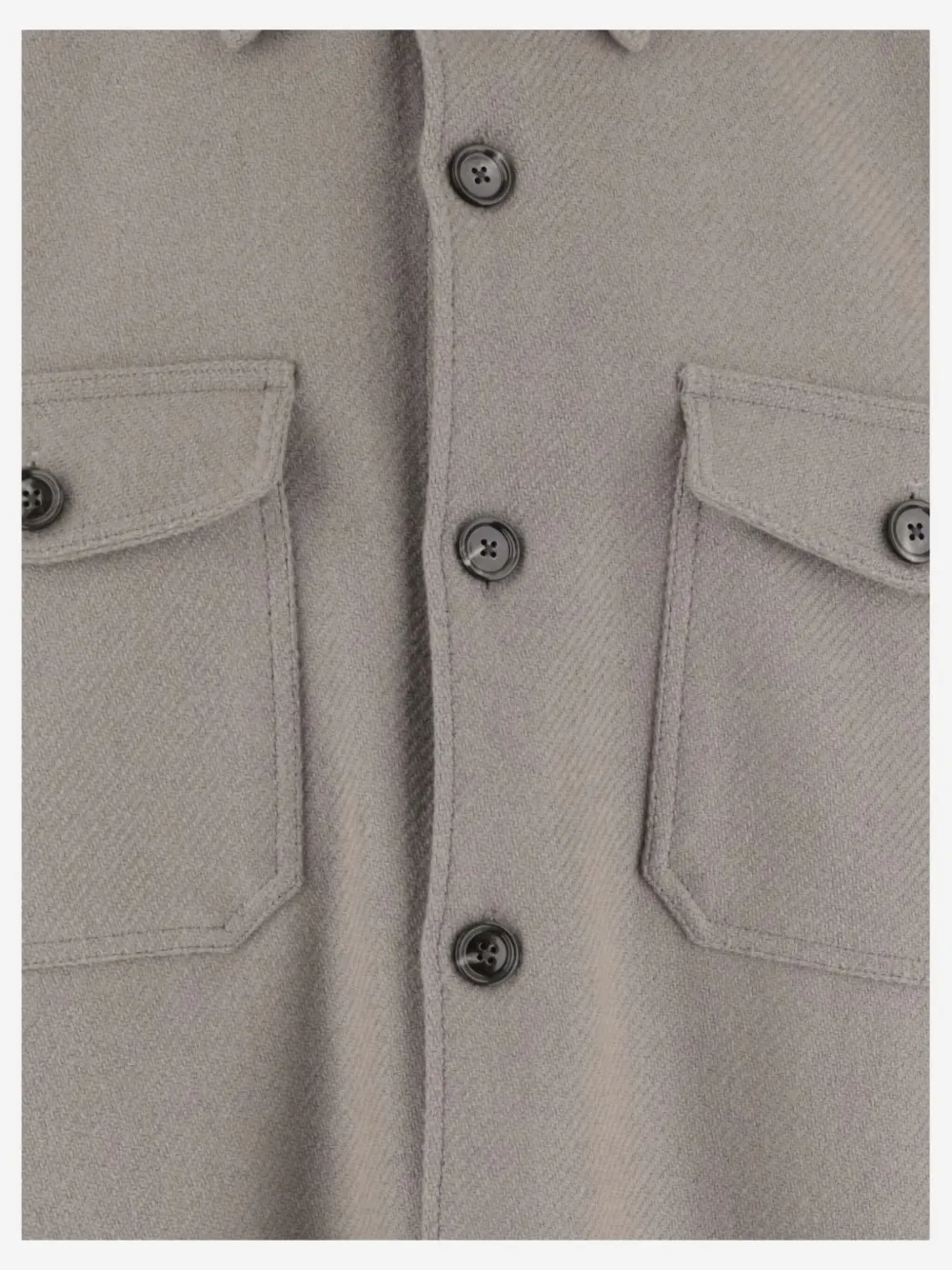 spread-collar wool-blend shirt jacket