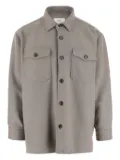 AMI Paris spread-collar wool-blend shirt jacket - Neutrals