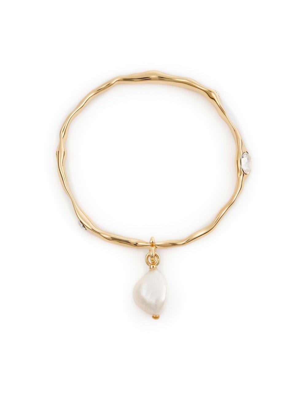 Ami Alexandre Mattiussi Pearl Drop Bracelet In Gold