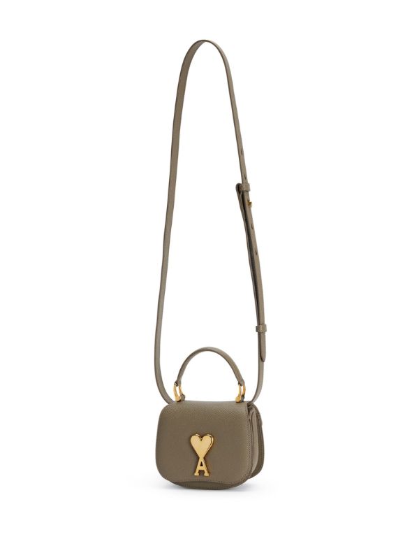 AMI Paris Leather Shoulder Bag - Farfetch