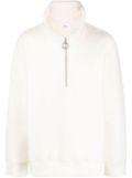 AMI Paris stand-up collar zip-up jumper - White