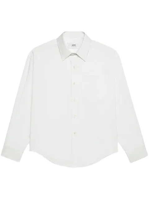 AMI Paris pocket long-sleeve cotton shirt