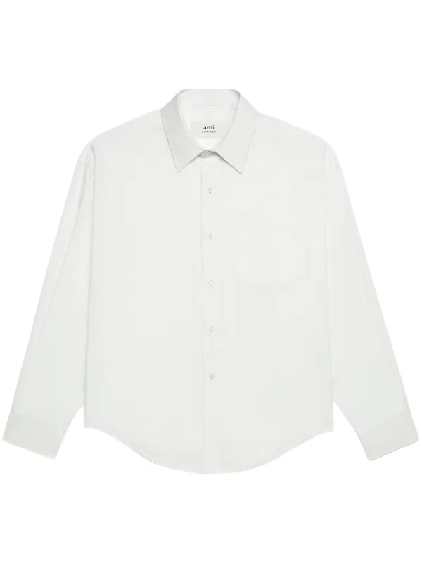 AMI Paris ボクシーフィット シャツ | ニュートラル | FARFETCH JP