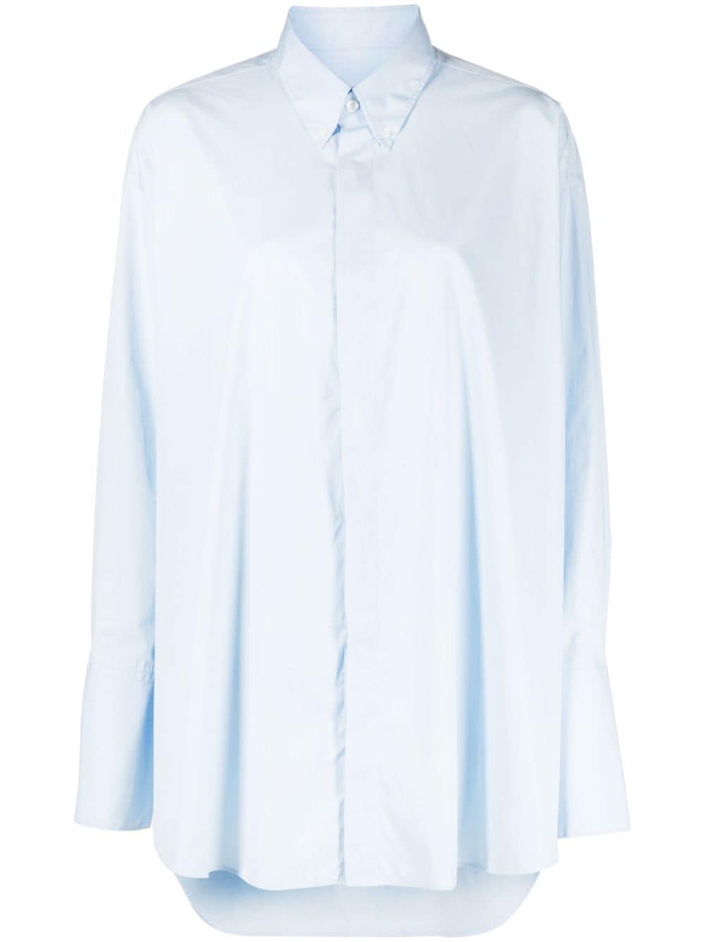 poplin texture long-sleeve shirt