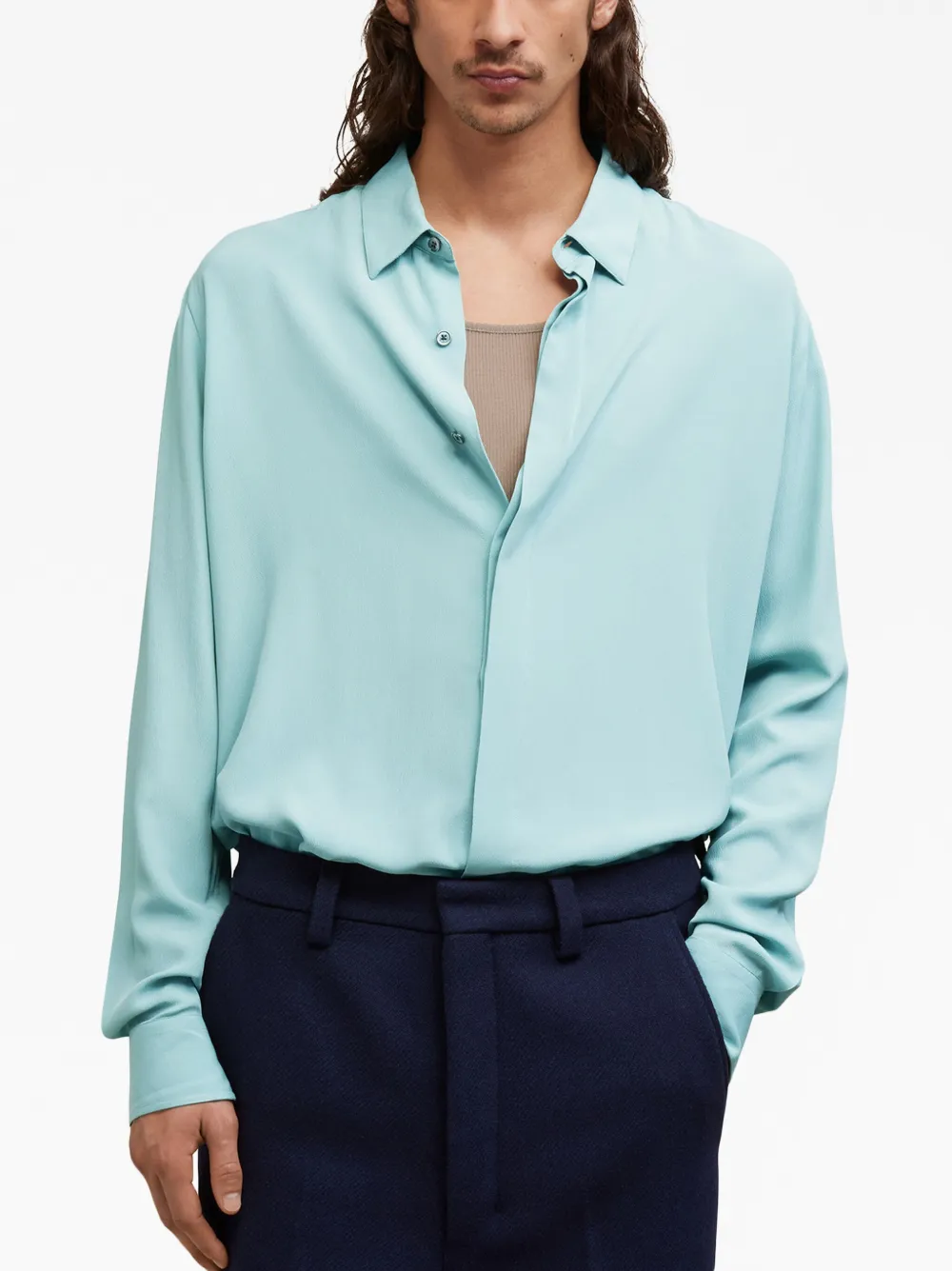 AMI Paris Button-up overhemd Blauw