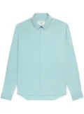 AMI Paris button-up crepe shirt - Blue