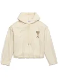 AMI Paris Ami de Coeur tulle hoodie - Neutrals