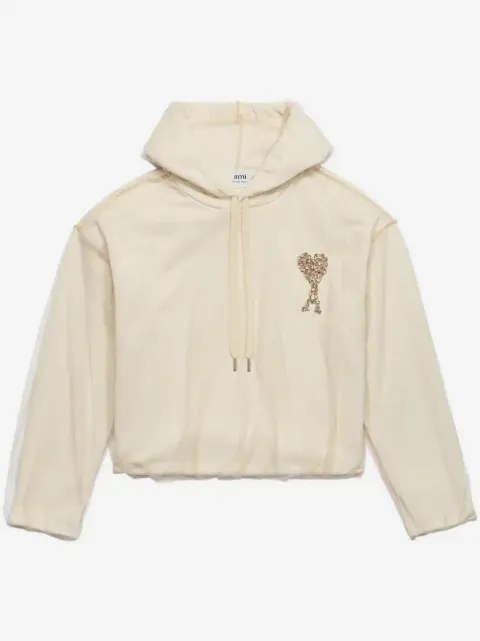 AMI Paris Ami de Coeur tulle hoodie