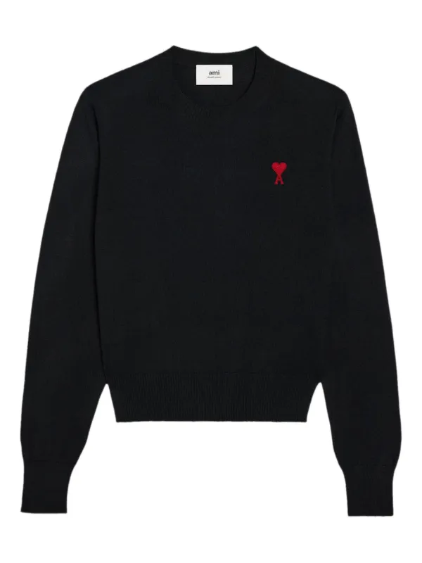 AMI Paris Ami De Coeur セーター | ブラック | FARFETCH JP