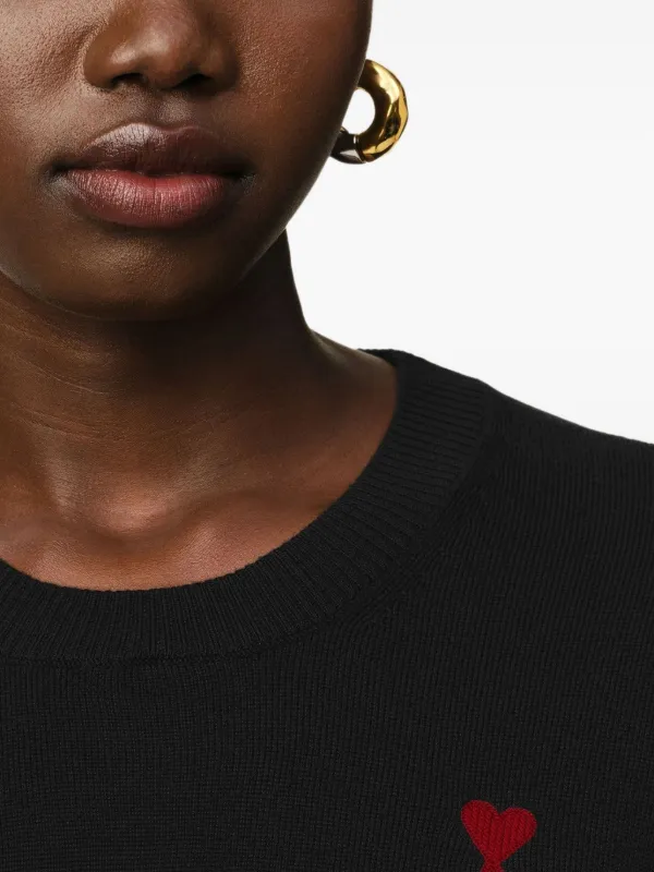 AMI Paris Ami De Coeur セーター | ブラック | FARFETCH JP