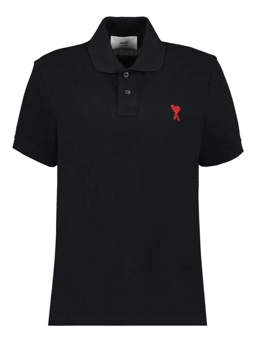 AMI Paris Ami de Coeur polo shirt | Black | Image 1