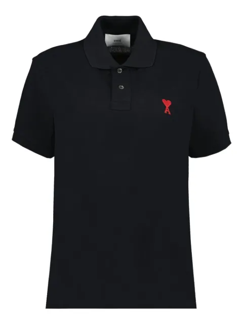 AMI Paris embroidered-heart polo shirt