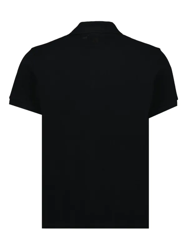 AMI Paris Ami De Coeur Polo Shirt | Black | FARFETCH
