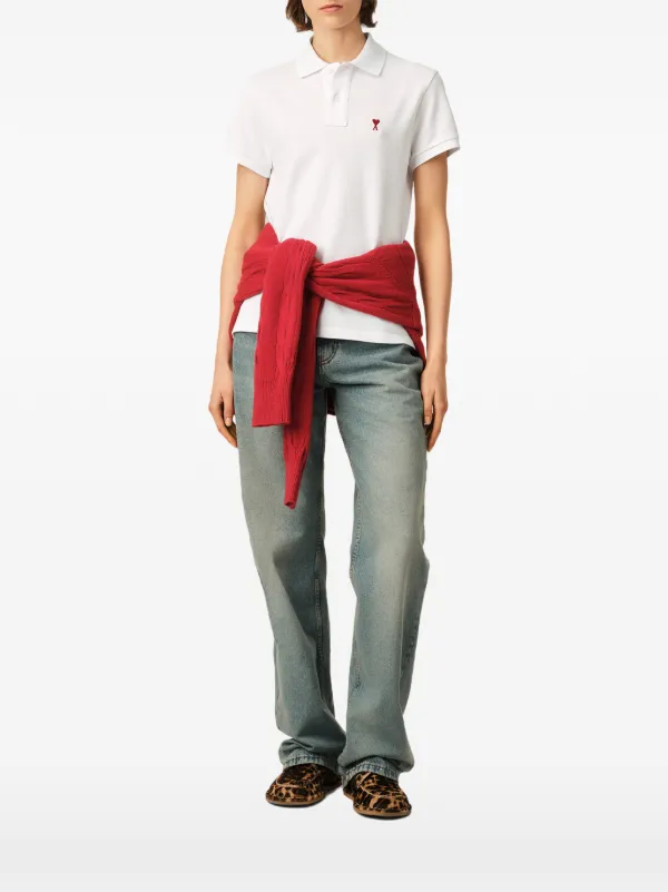 AMI Paris Ami De Coeur ポロシャツ | ホワイト | FARFETCH JP