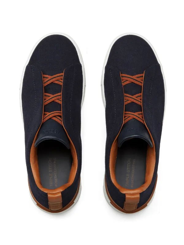 Zegna Triple Stitch slip-on Sneakers - Farfetch