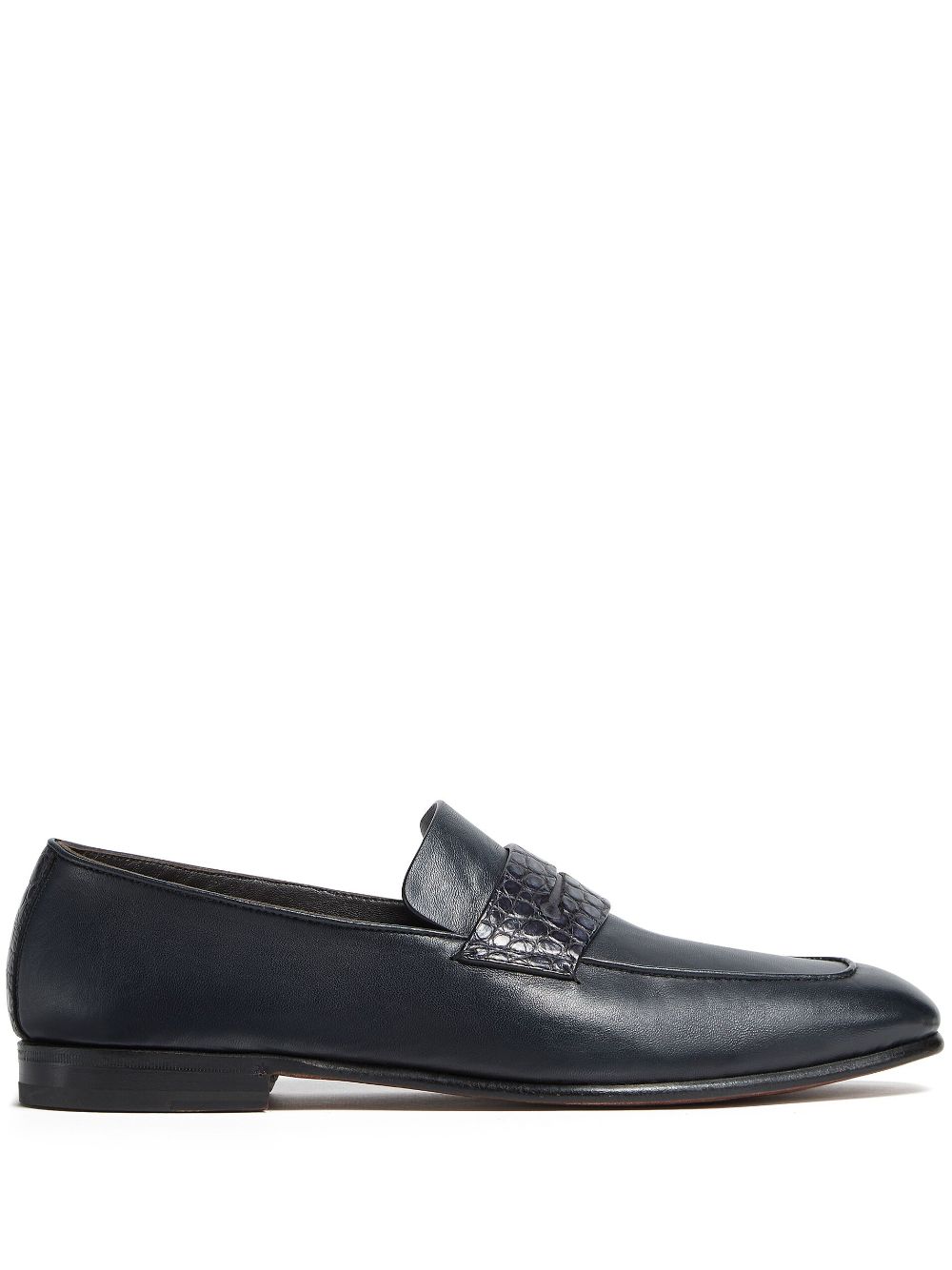 Zegna L'Asola leather loafers - Blue