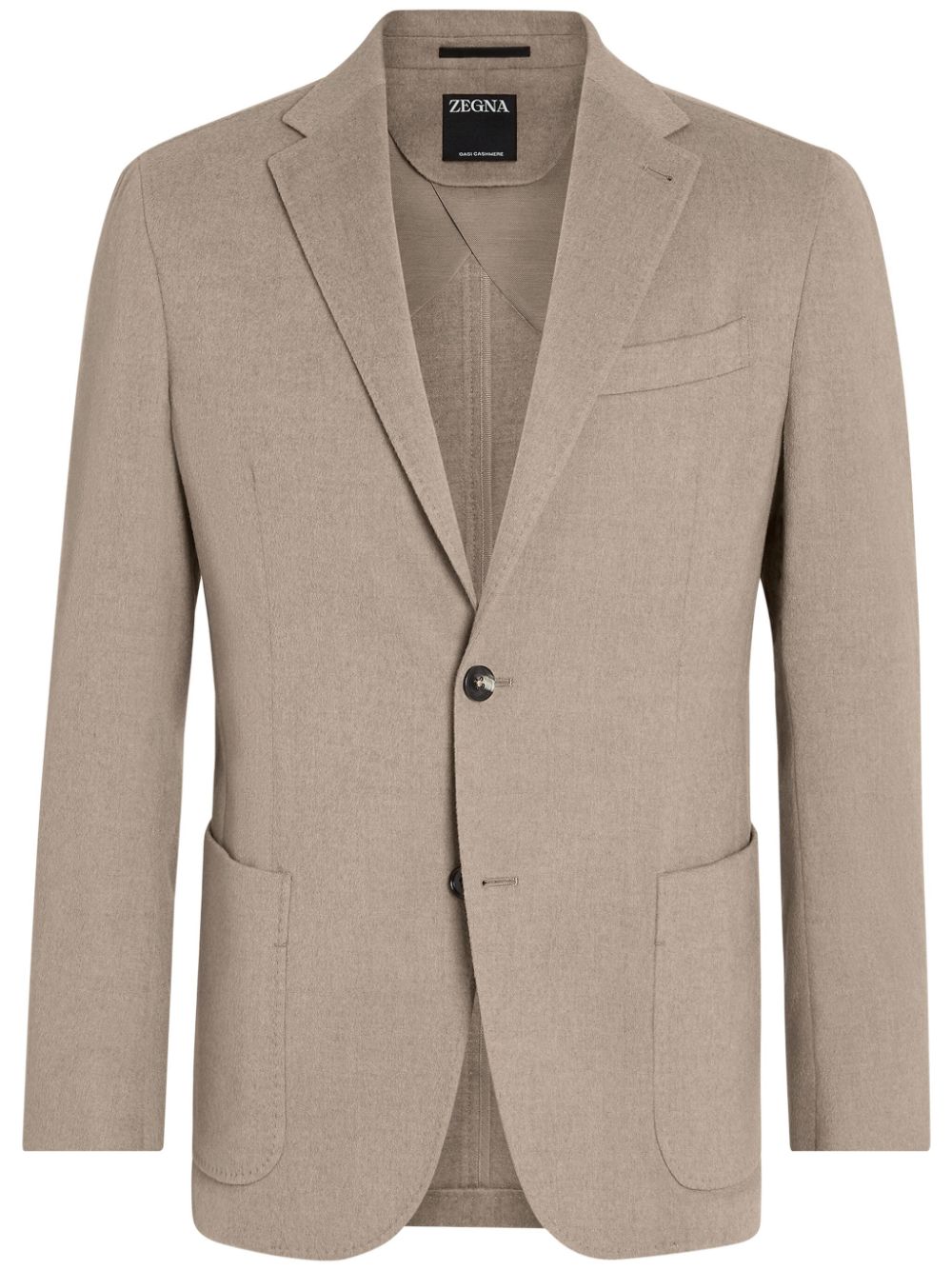 Zegna Oasi Single-breasted Cashmere Blazer In Neutrals