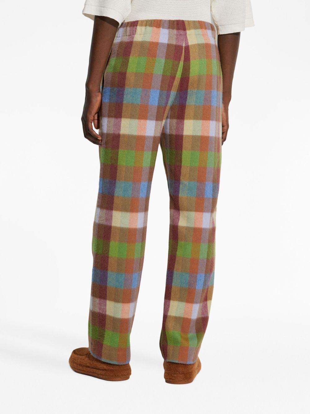 Shop Zegna X The Elder Statesman Checked Cashmere Track Pants In Green