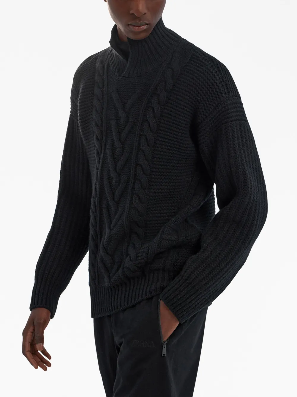 ZEGNA OASI HIGH-NECK CASHMERE JUMPER