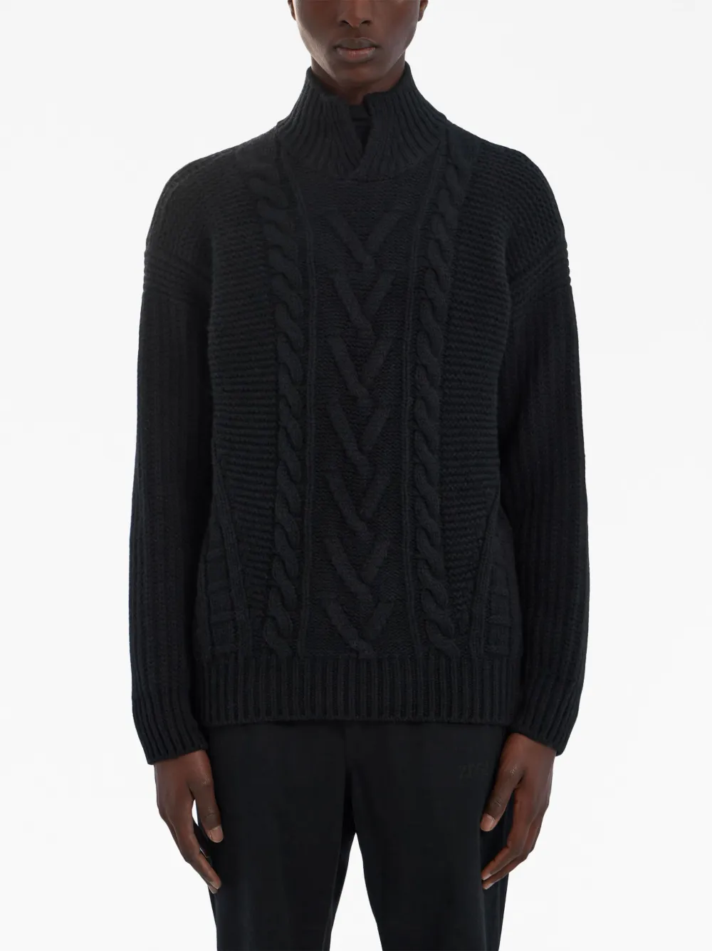 Zegna Oasi high-neck cashmere jumper - Zwart