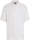 Zegna short-sleeve linen shirt - Neutrals