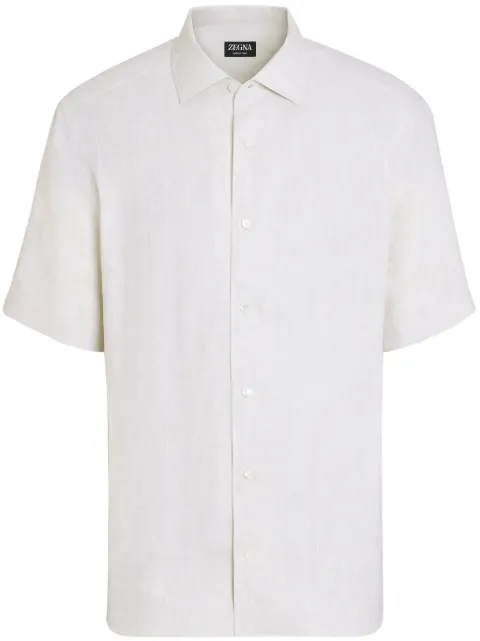 Zegna short-sleeve linen shirt