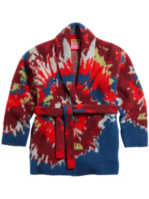 Zegna x The Elder Statesman intarsia cashmere-wool robe