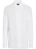 Zegna long-sleeve linen shirt - White