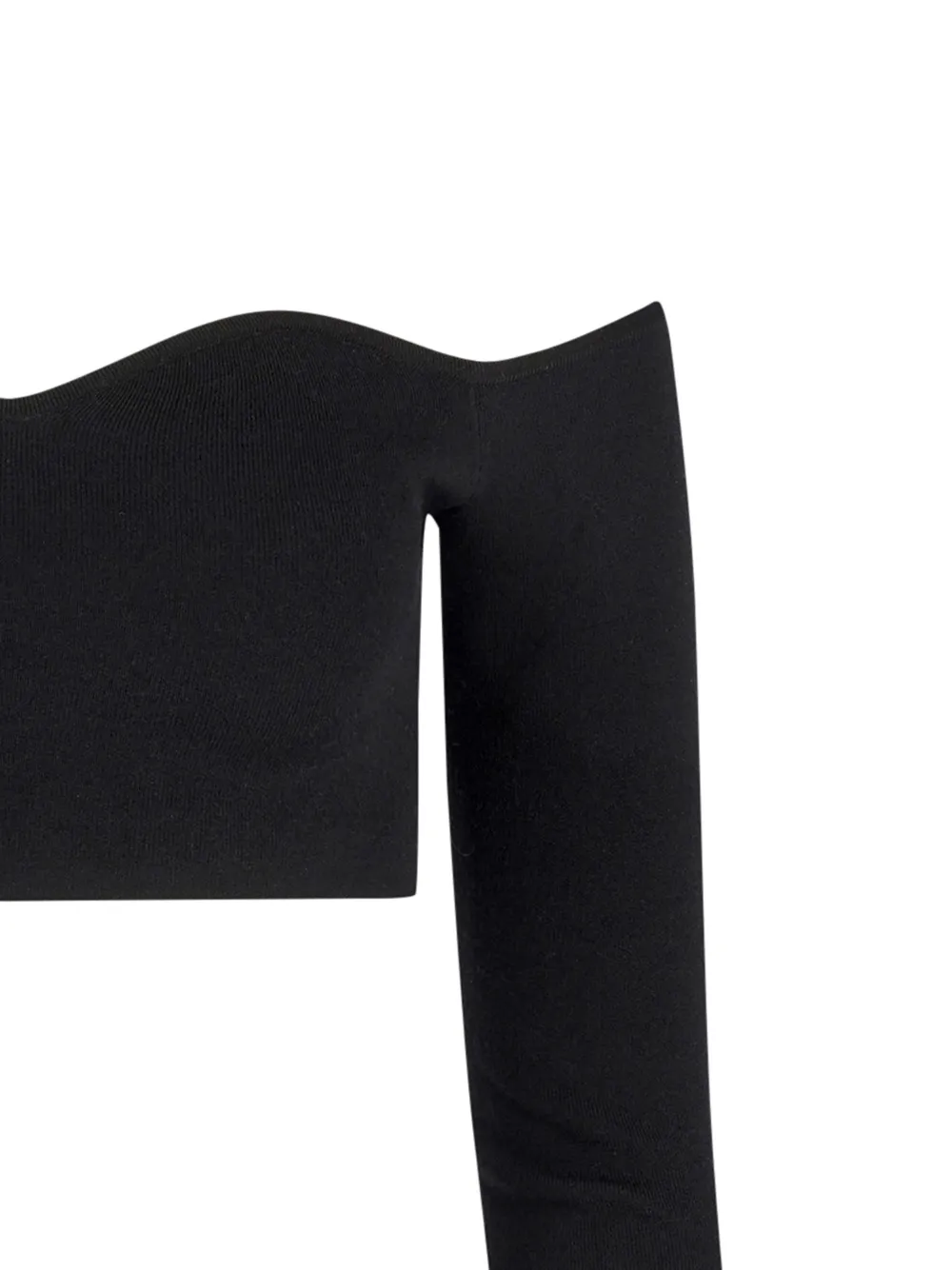 off-shoulder cropped top