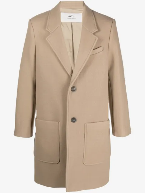 AMI Paris virgin wool single-breasted coat