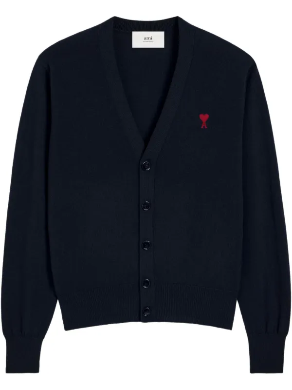 AMI Paris Ami De Coeur カーディガン | ブルー | FARFETCH JP