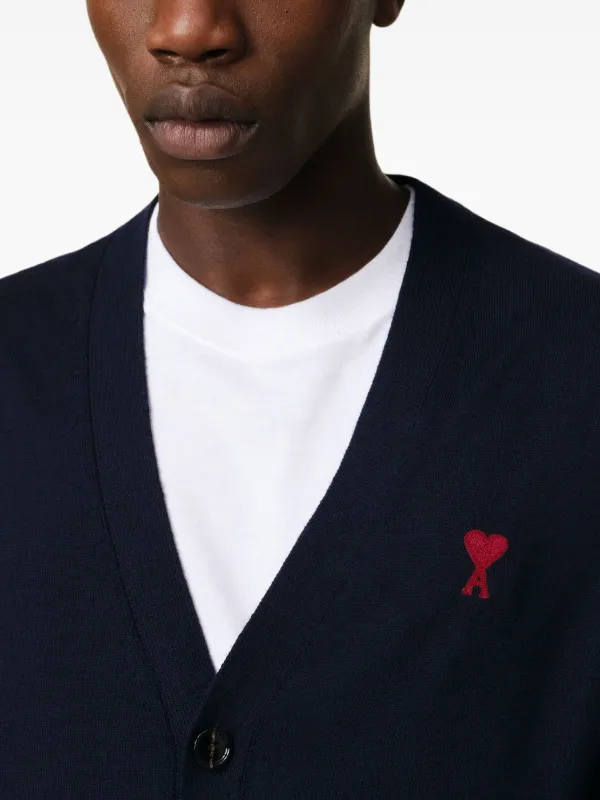 ami ネイビー ボタン付きカーディガン ami ネイビー ボタン付きカーディガン