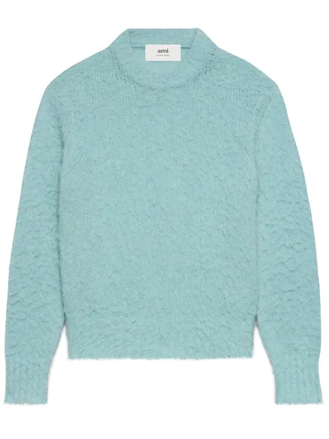 AMI Paris crew-neck textured jumper