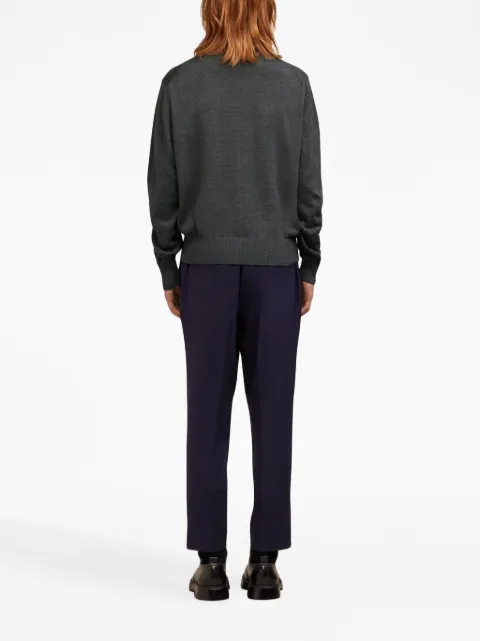 AMI Paris logo-embroidered wool jumper
