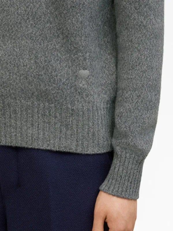 ami グレー クルーネック セーター AMI Paris クルーネック セーター | グレー | FARFETCH JP