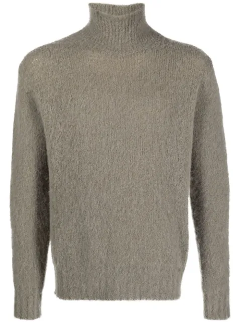 AMI Paris high-neck brushed-effect jumper