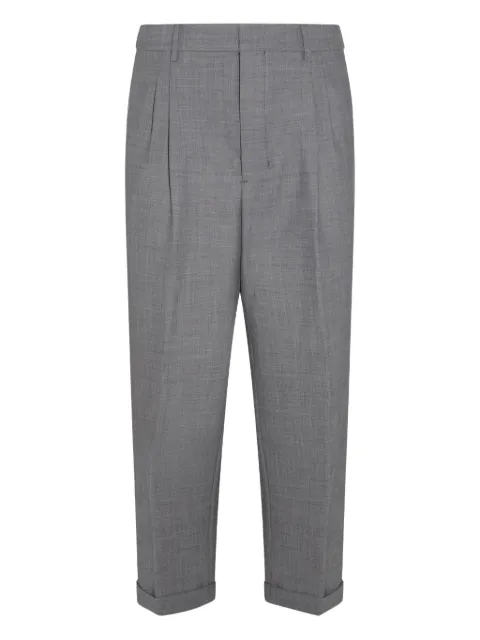 AMI Paris tailored tapered cropped trousers