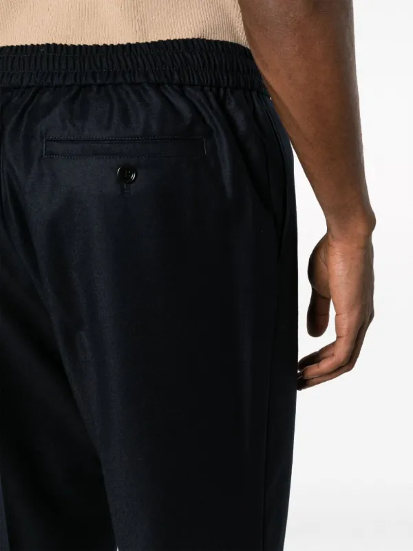 AMI Paris エラスティックウエスト クロップドフィット パンツ