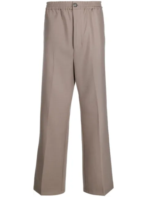AMI Paris pantalones rectos con pretina elástica