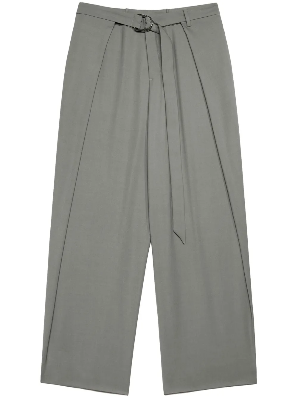 AMI Paris belted wide-leg trousers - Grau