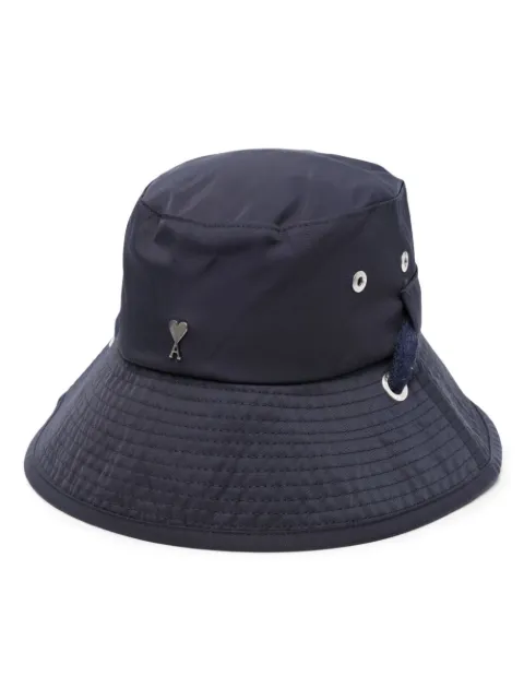 AMI Paris Ami de Coeur logo-plaque bucket hat