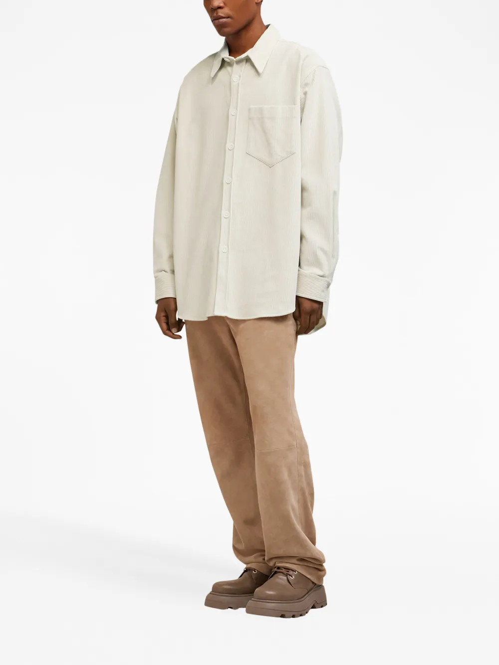 AMI Paris Shirtjack met klepzakken - Wit