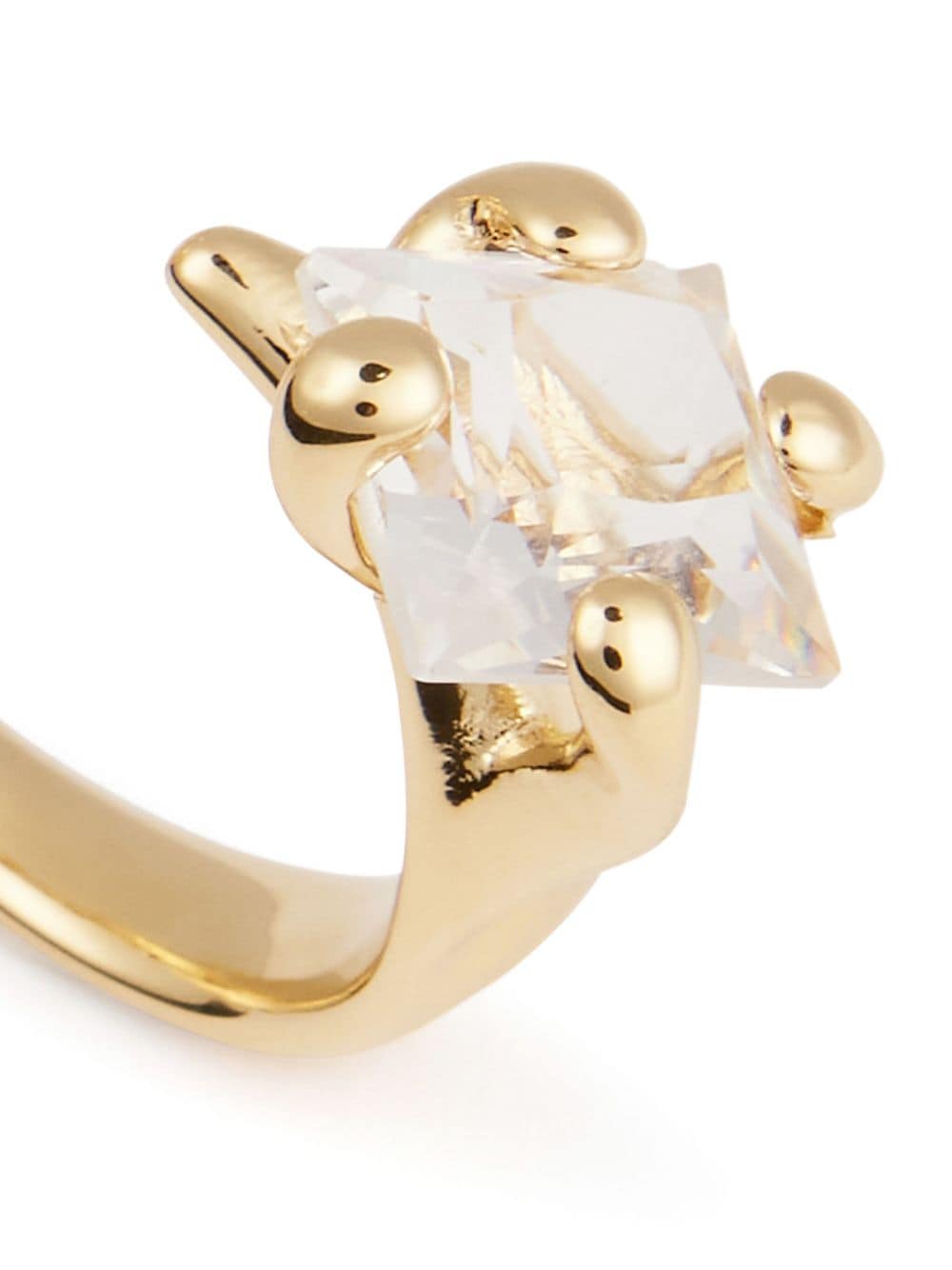 AMI Paris Ring verfraaid met kristal - Goud