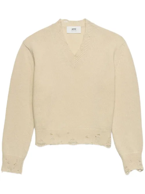 Pull à col v - AMI Paris - Modalova