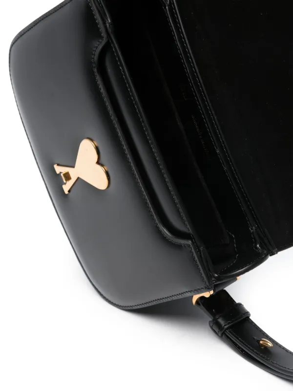 AMI Paris Paris Paris Leather Shoulder Bag - Farfetch