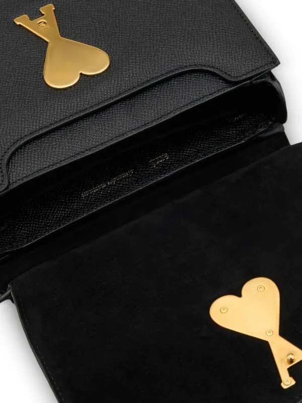 AMI Paris Paris Paris Shoulder Bag | Black | FARFETCH