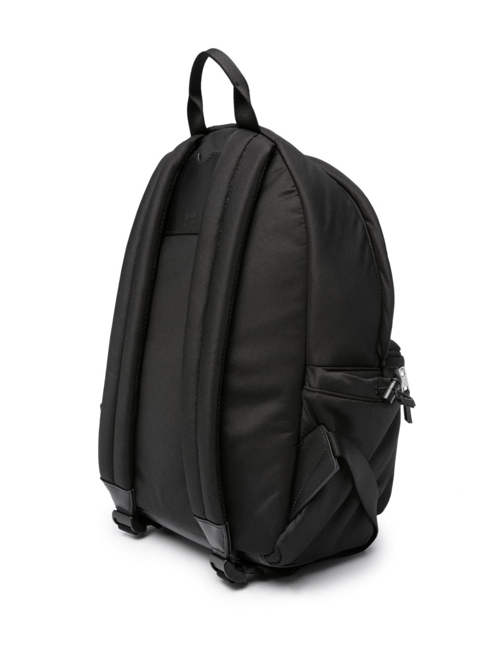 Shop Ami Alexandre Mattiussi Logo-plaque Zipped Backpack In Black