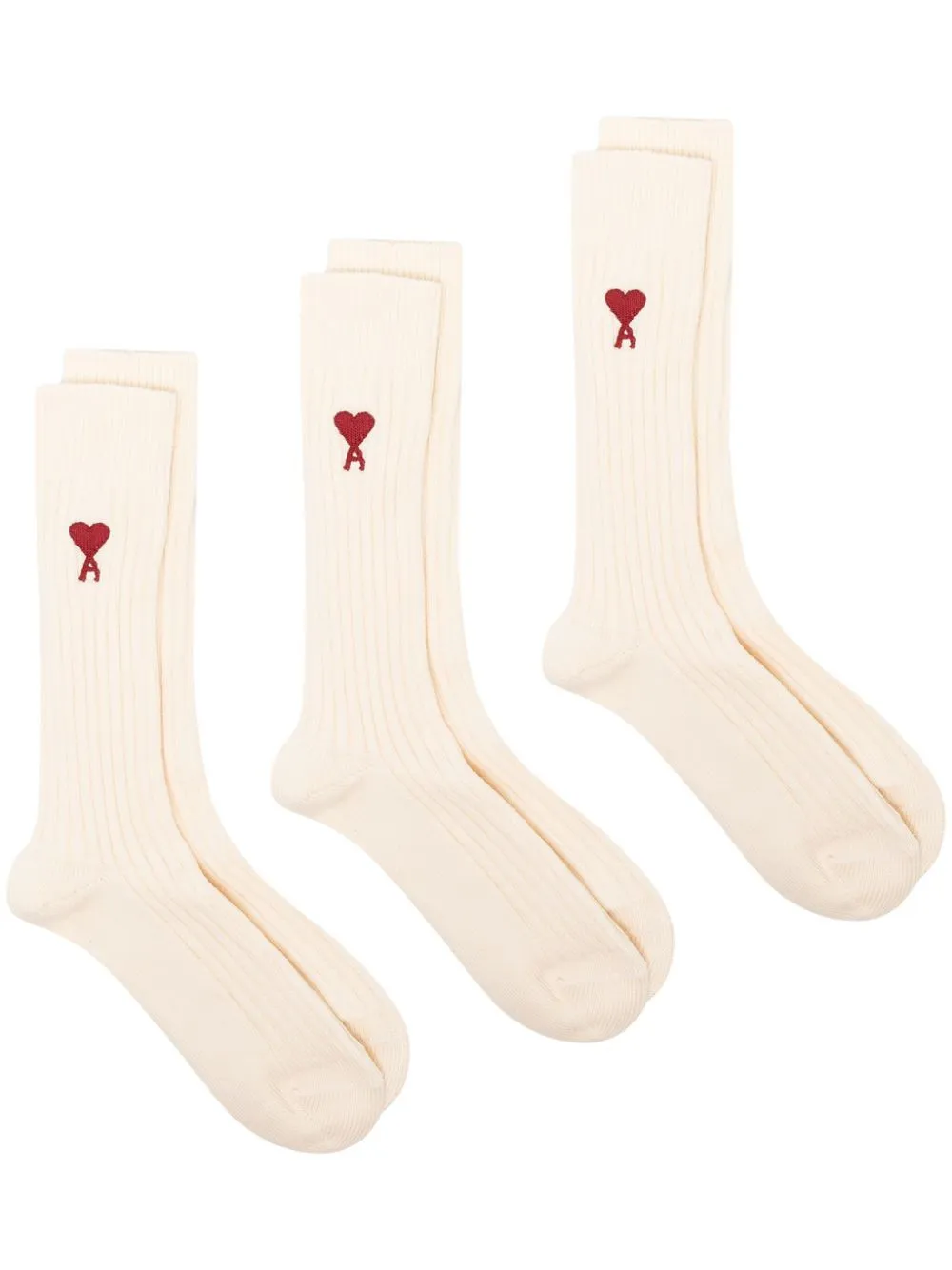 Image 1 of AMI Paris Ami de Coeur intarsia-knit socks (pack of three)