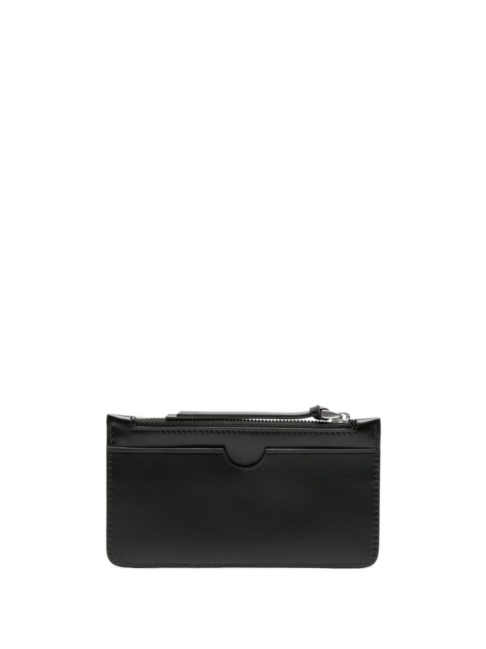 Shop Ami Alexandre Mattiussi Logo-print Leather Wallet In 001 Black